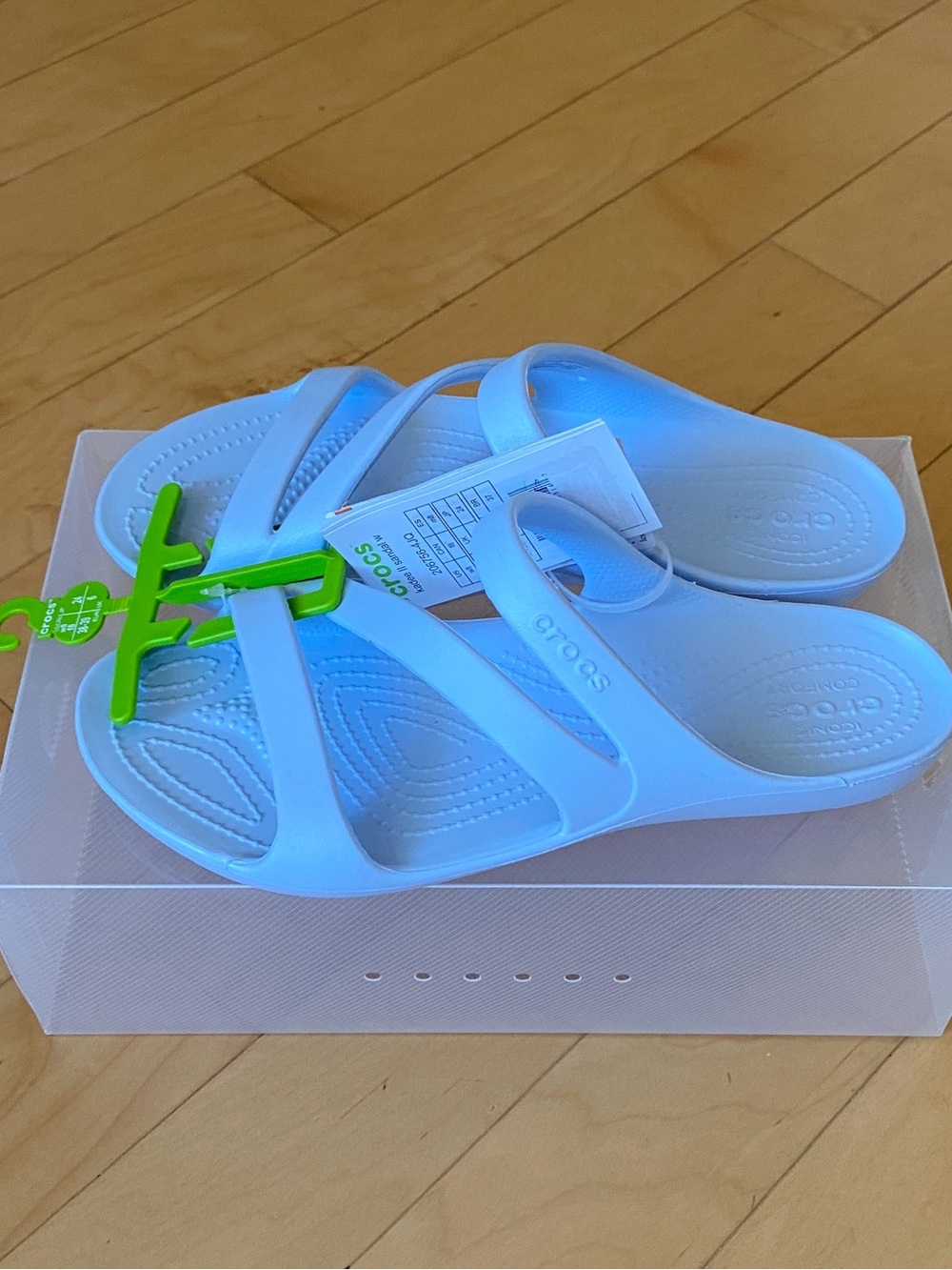 CROCS Kadee 2 Light Blue Multi-Strap Slide Sandals